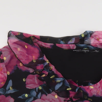 Womens UK Size 16 Dorothy Perkins Multicoloured Basic Blouse