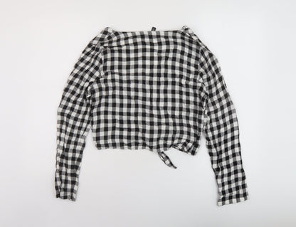 Womens UK Size 10 H&M Black Basic Blouse
