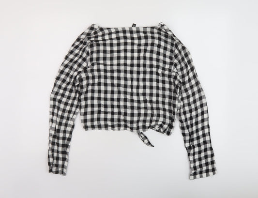 Womens UK Size 10 H&M Black Basic Blouse