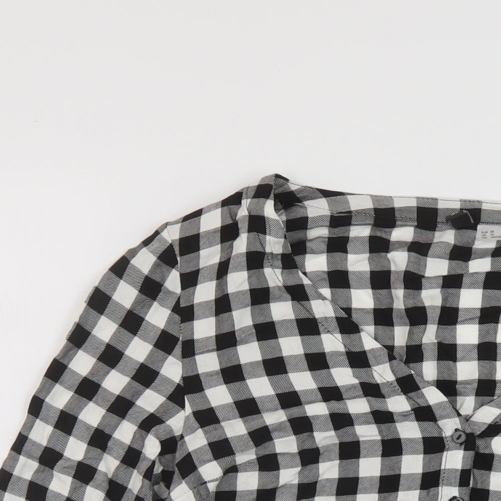 Womens UK Size 10 H&M Black Basic Blouse