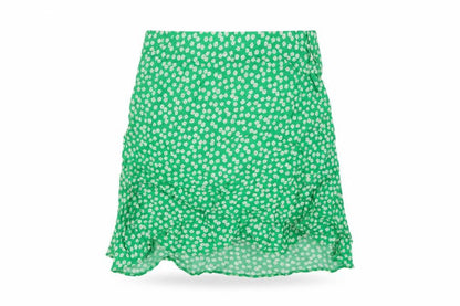 New Look Womens Green Floral Viscose Mini Skirt Size 6