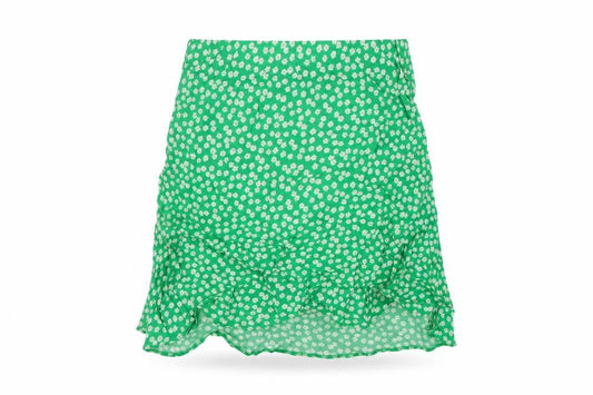 New Look Womens Green Floral Viscose Mini Skirt Size 6