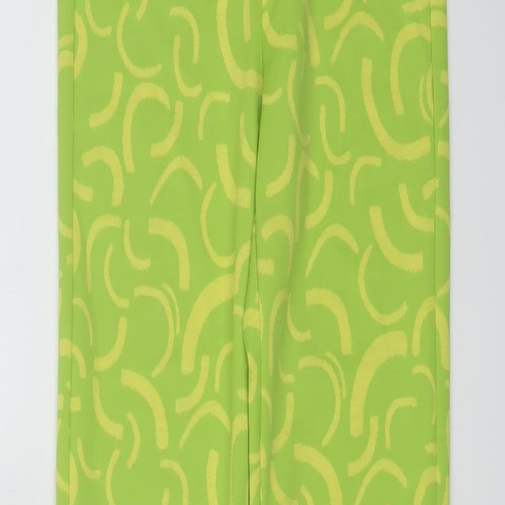 Womens UK Size XS Zara Regular Fit  Green Trousers