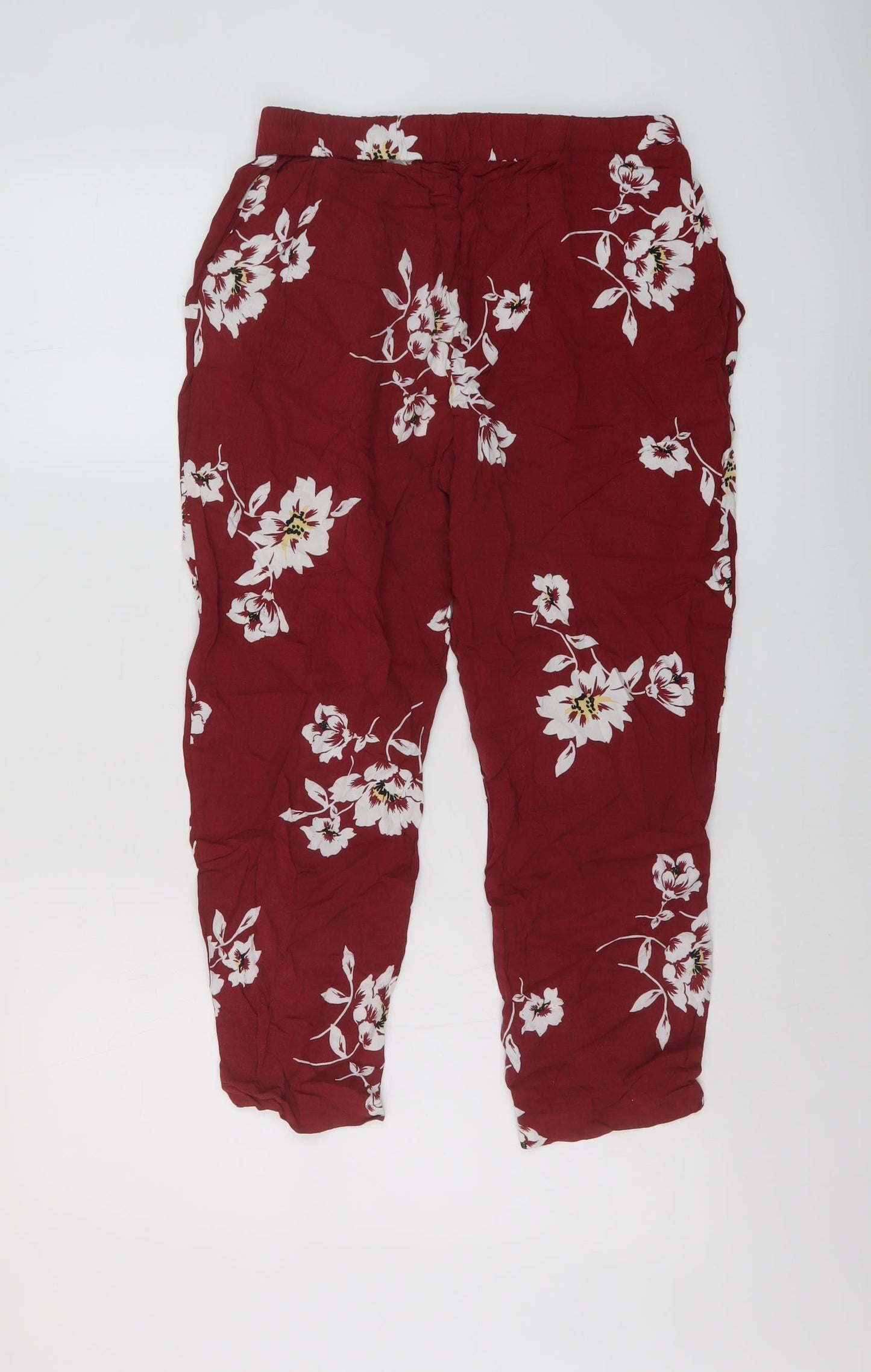 Womens UK Size 10 Miss Selfridge Regular Fit  Red Trousers