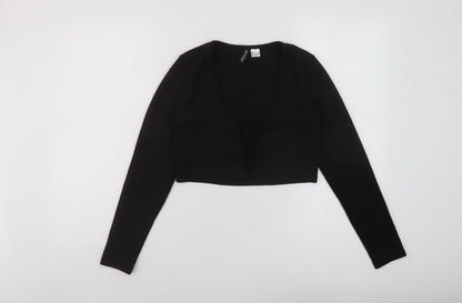 Womens UK Size S H&M Black Wrap Blouse