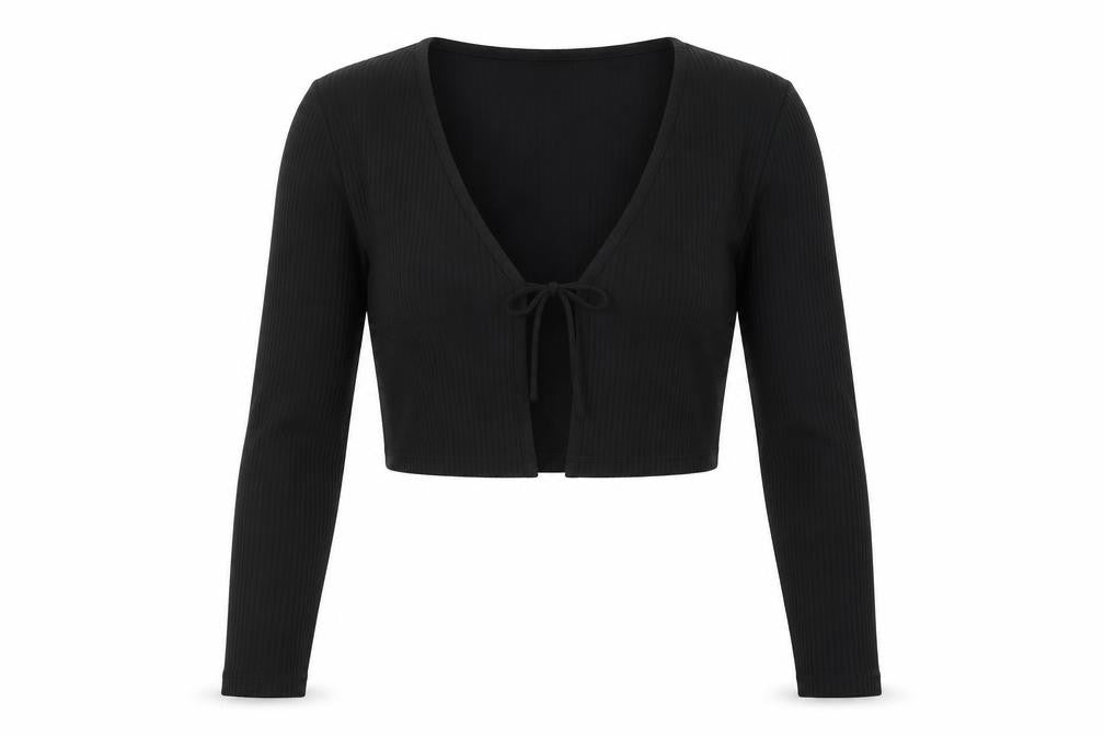 Womens UK Size S H&M Black Wrap Blouse