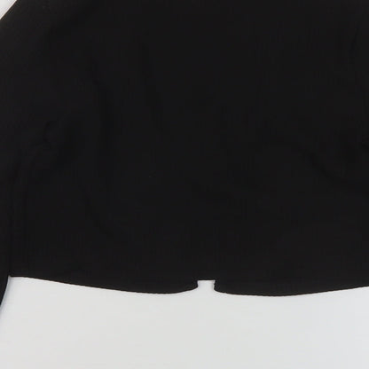 Womens UK Size S H&M Black Wrap Blouse