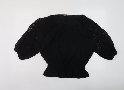 Womens UK Size 14 NEXT Black Basic Blouse