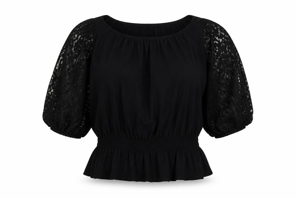 Womens UK Size 14 NEXT Black Basic Blouse