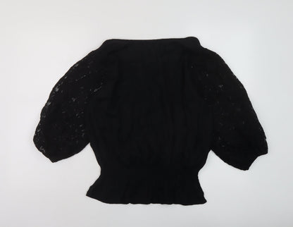 Womens UK Size 14 NEXT Black Basic Blouse