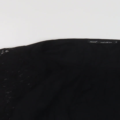 Womens UK Size 14 NEXT Black Basic Blouse