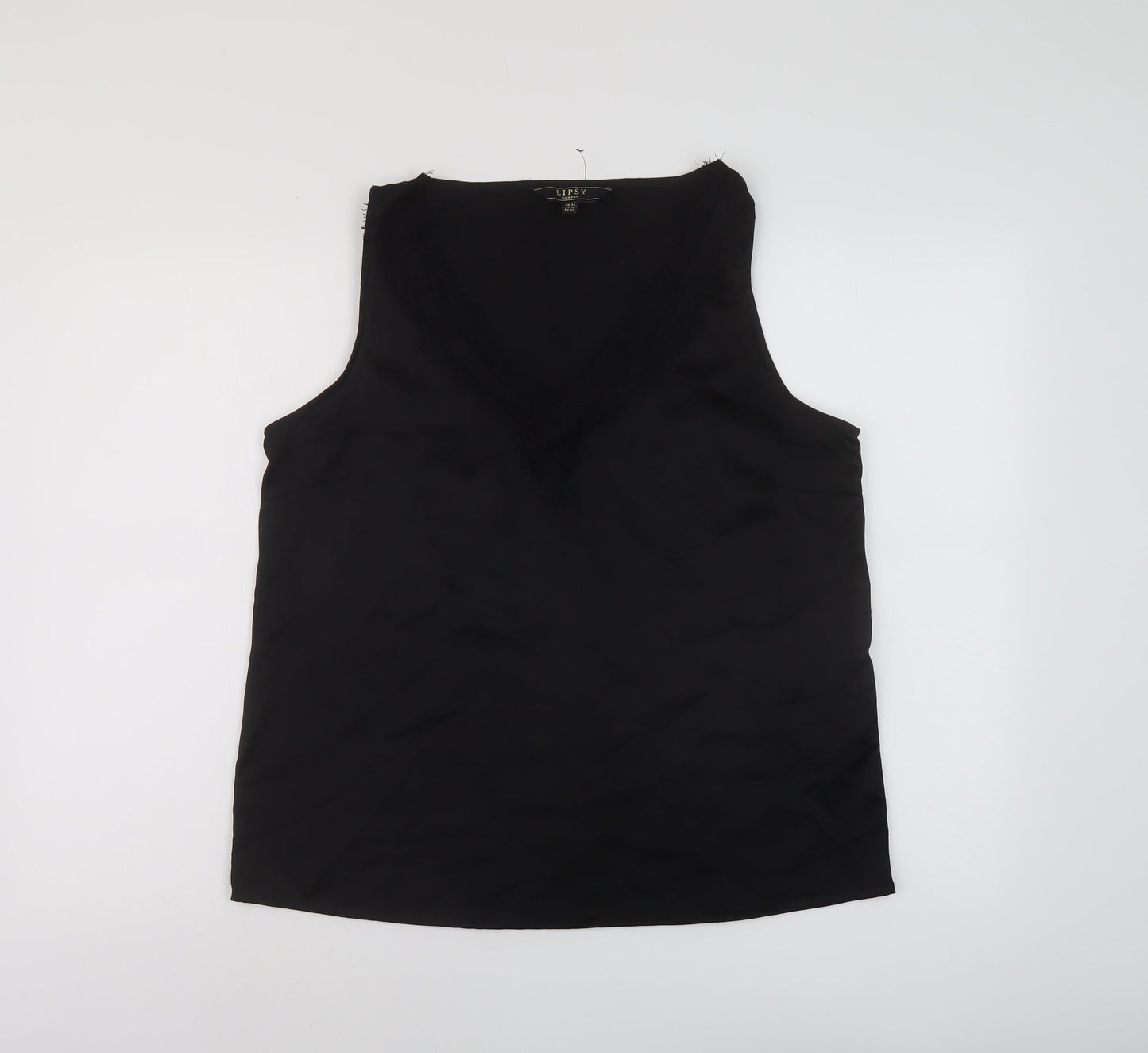 Womens UK Size 14 Lipsy Black Basic Tank