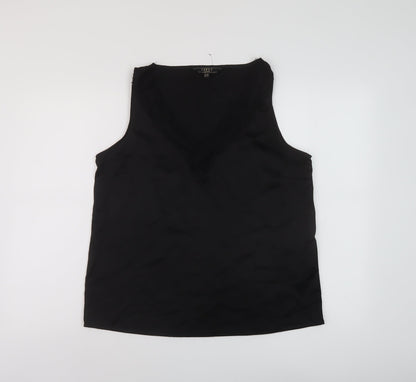 Womens UK Size 14 Lipsy Black Basic Tank