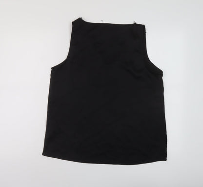 Womens UK Size 14 Lipsy Black Basic Tank