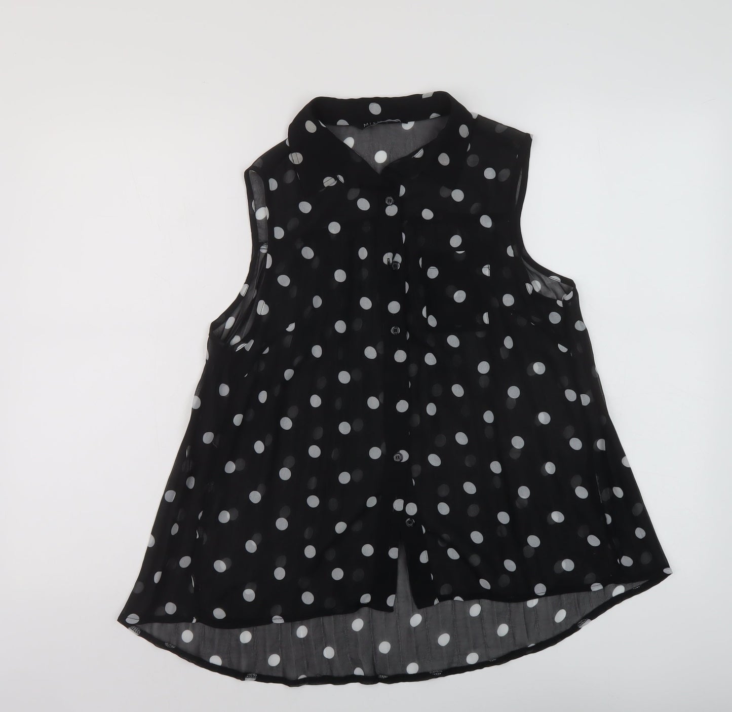 Womens UK Size 10 Miso Black Basic Blouse