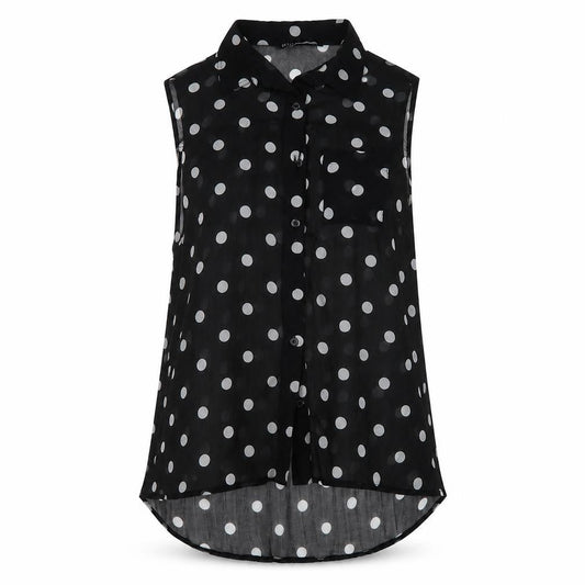 Womens UK Size 10 Miso Black Basic Blouse