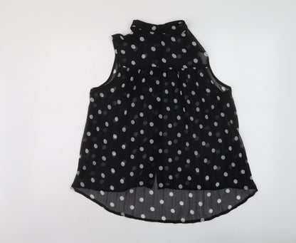 Womens UK Size 10 Miso Black Basic Blouse