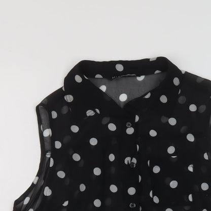 Womens UK Size 10 Miso Black Basic Blouse