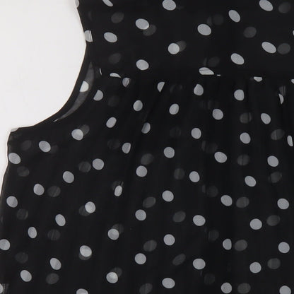 Womens UK Size 10 Miso Black Basic Blouse