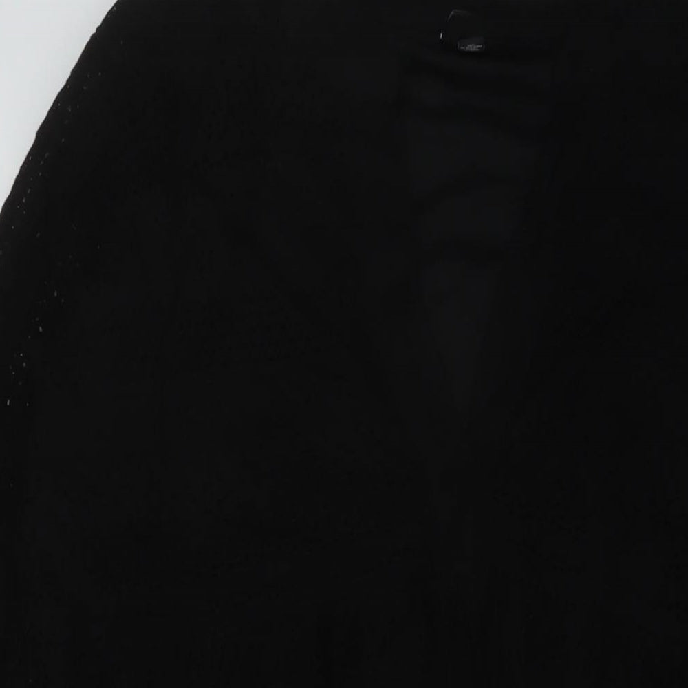 VERO MODA Womens Black Polyester A-Line Size M V-Neck Pullover