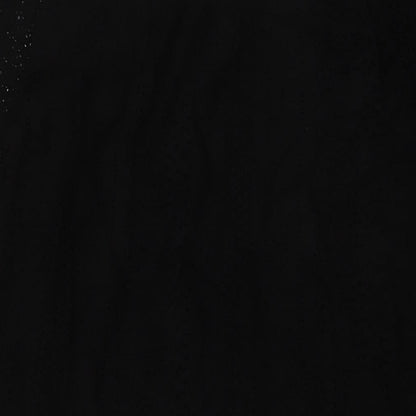 VERO MODA Womens Black Polyester A-Line Size M V-Neck Pullover