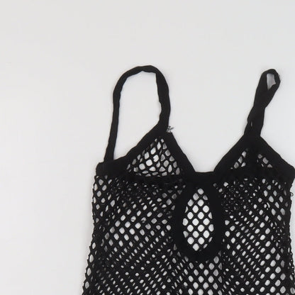 Womens UK Size 6 PRETTYLITTLETHING Black Basic Tank