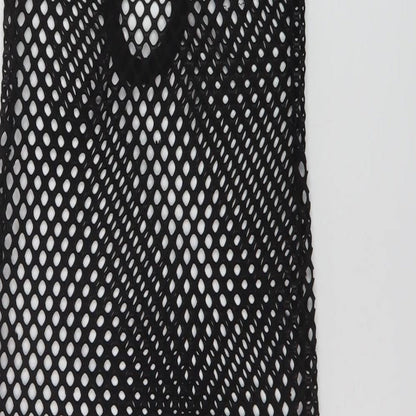 Womens UK Size 6 PRETTYLITTLETHING Black Basic Tank