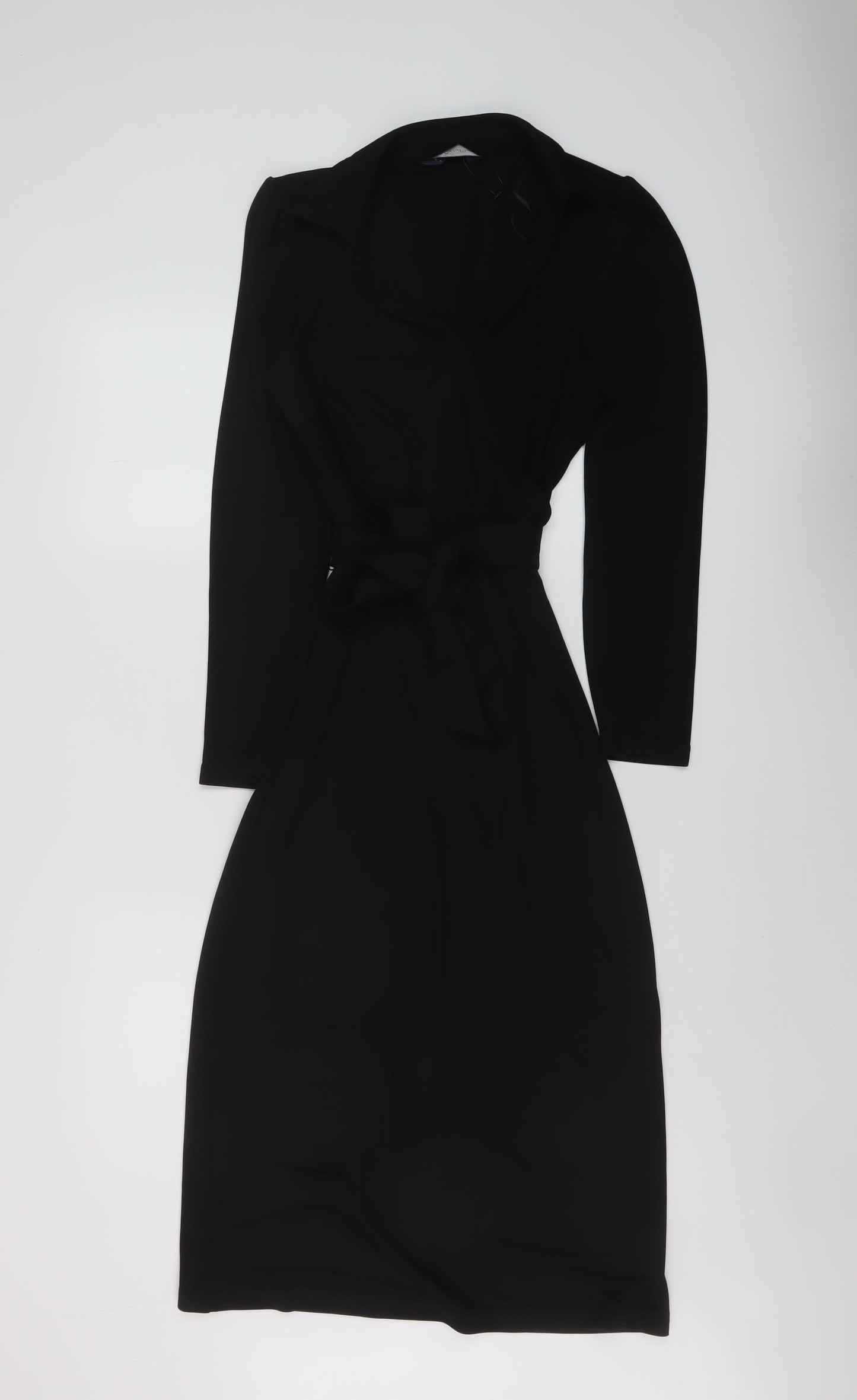 Marks and Spencer Womens Beige Polyester A-Line Size 6 V-Neck Pullover