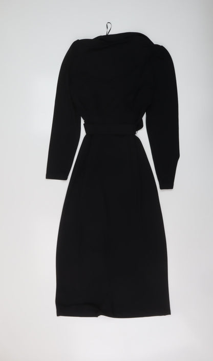 Marks and Spencer Womens Beige Polyester A-Line Size 6 V-Neck Pullover