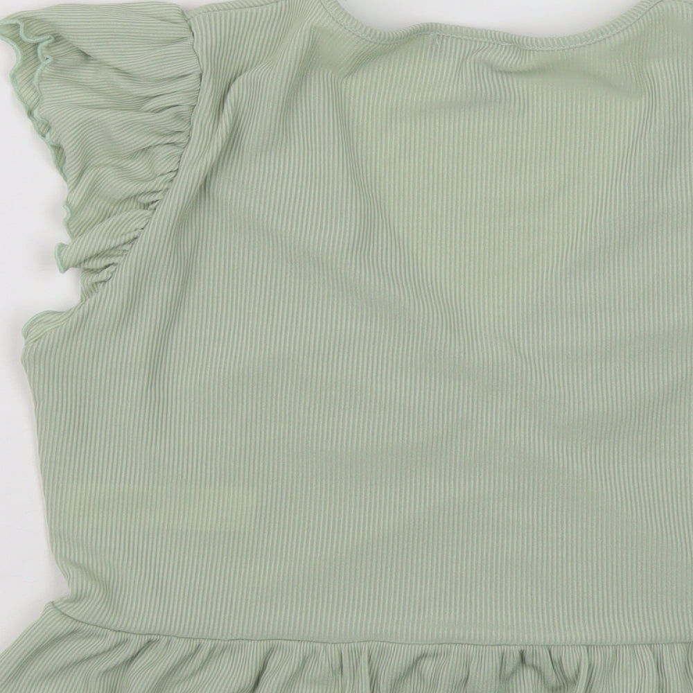 Womens UK Size 18 New Lok Green Basic T-Shirt