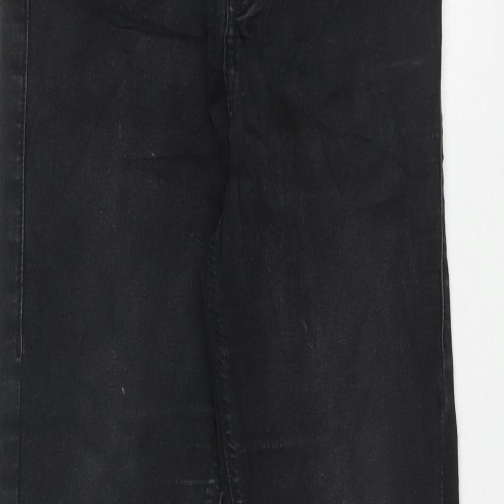 Topshop Womens Black Cotton Skinny Jeans Size 28 in L30 in Regular Zip