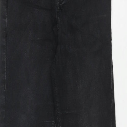 Topshop Womens Black Cotton Skinny Jeans Size 28 in L30 in Regular Zip