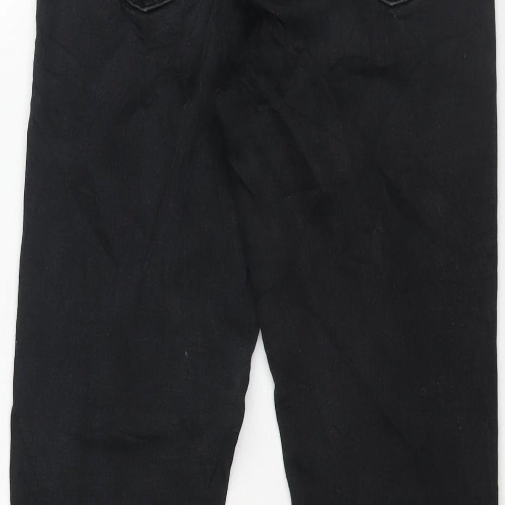 Topshop Womens Black Cotton Skinny Jeans Size 28 in L30 in Regular Zip
