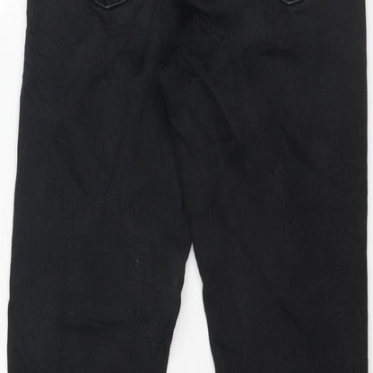 Topshop Womens Black Cotton Skinny Jeans Size 28 in L30 in Regular Zip
