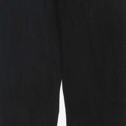 Miss Selfridge Womens Black Cotton Straight Jeans Size 12 L32 in Regular Zip