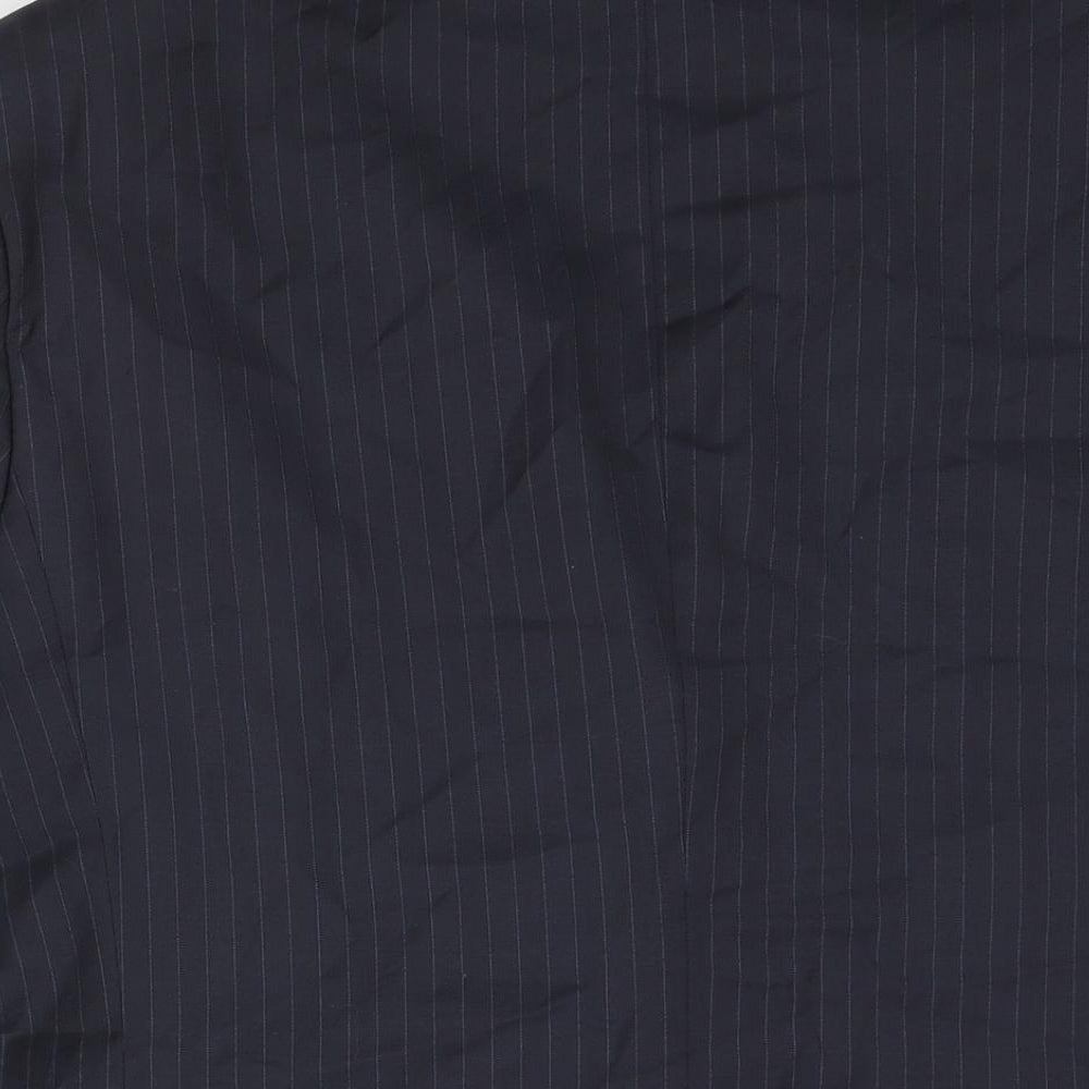 Lanificio Cerruti Mens Blue Striped Wool Jacket Suit Jacket Size 40 Regular