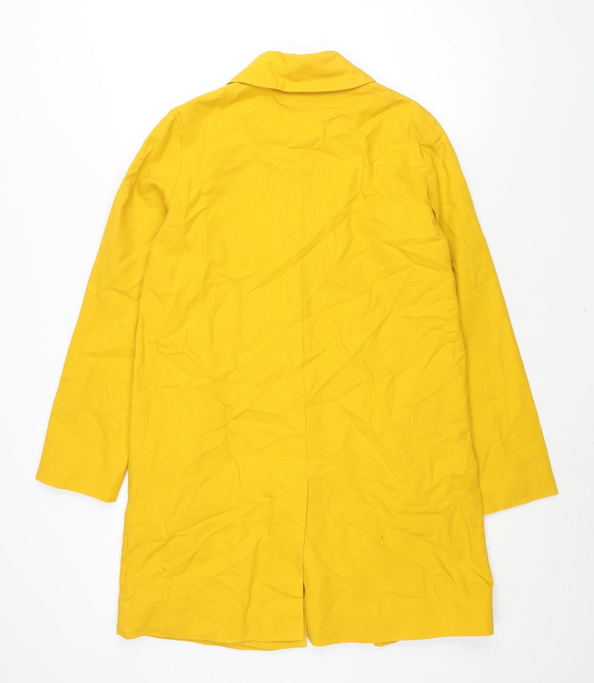 Back view of COS women’s yellow jacket, size UK 8, button