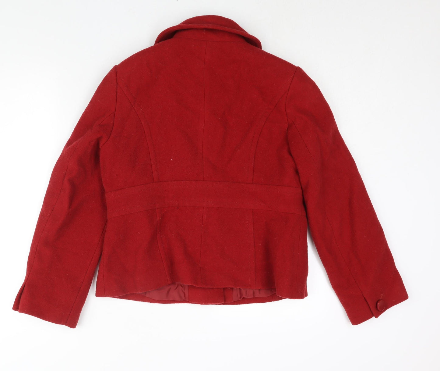 Womens UK Size 14 Marks and Spencer Red Pea Coat