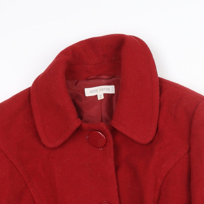 Womens UK Size 14 Marks and Spencer Red Pea Coat