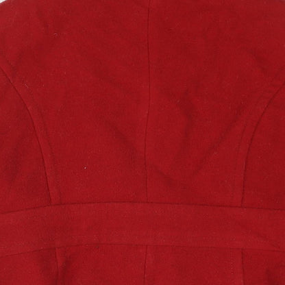 Womens UK Size 14 Marks and Spencer Red Pea Coat