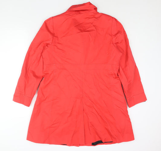 Womens UK Size 16 Marks and Spencer Red Trench Coat