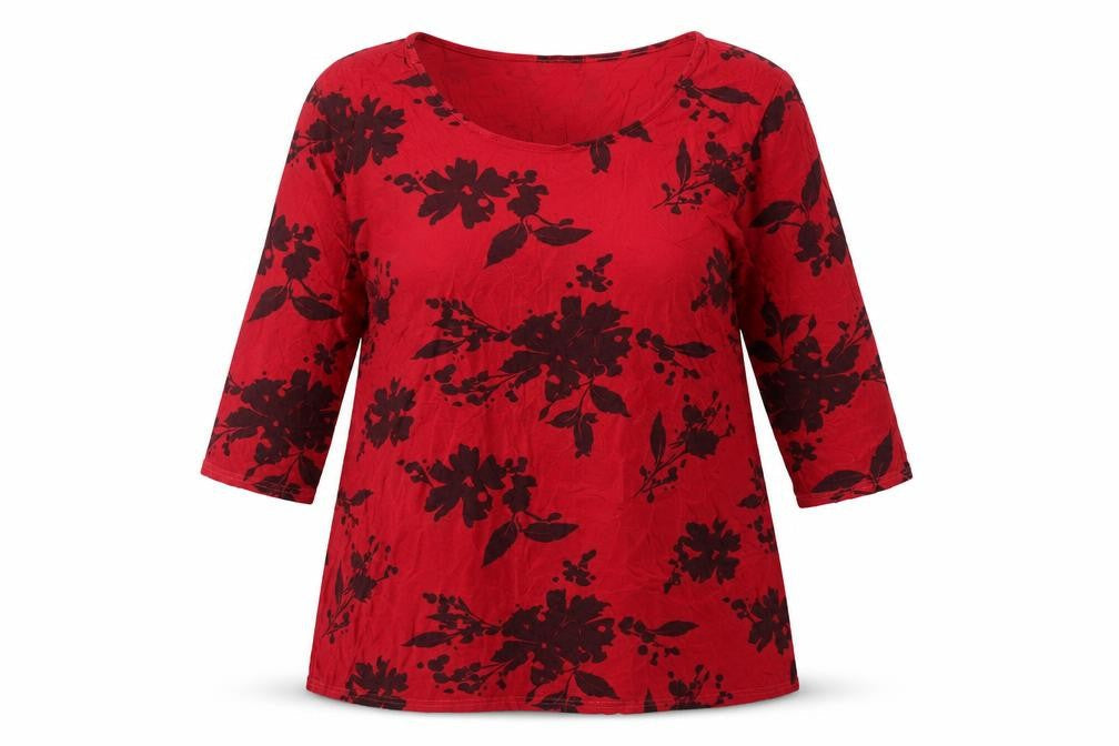 Womens UK Size XL C.M.D Red Basic Blouse