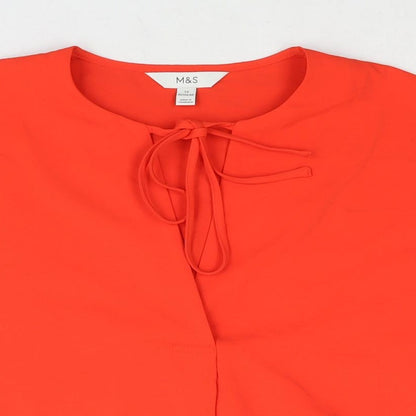 Womens UK Size 10 Marks and Spencer Red Basic Blouse