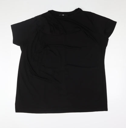 Womens UK Size 24 Very Black Basic Blouse
