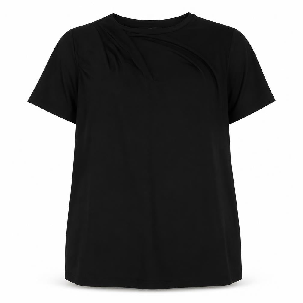 Womens UK Size 24 Very Black Basic Blouse