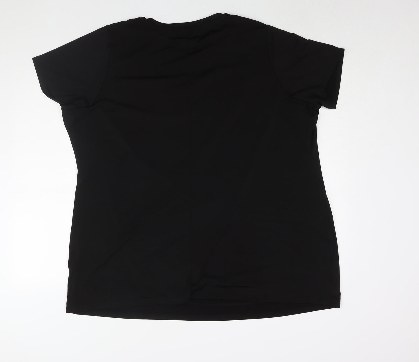 Womens UK Size 24 Very Black Basic Blouse