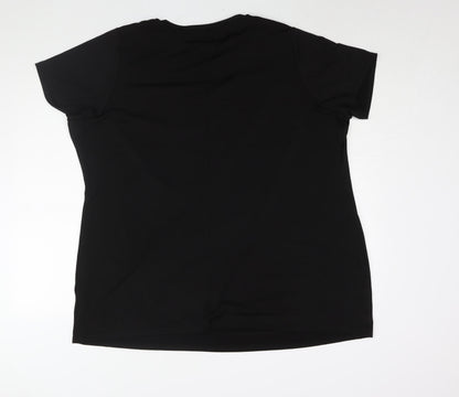 Womens UK Size 24 Very Black Basic Blouse