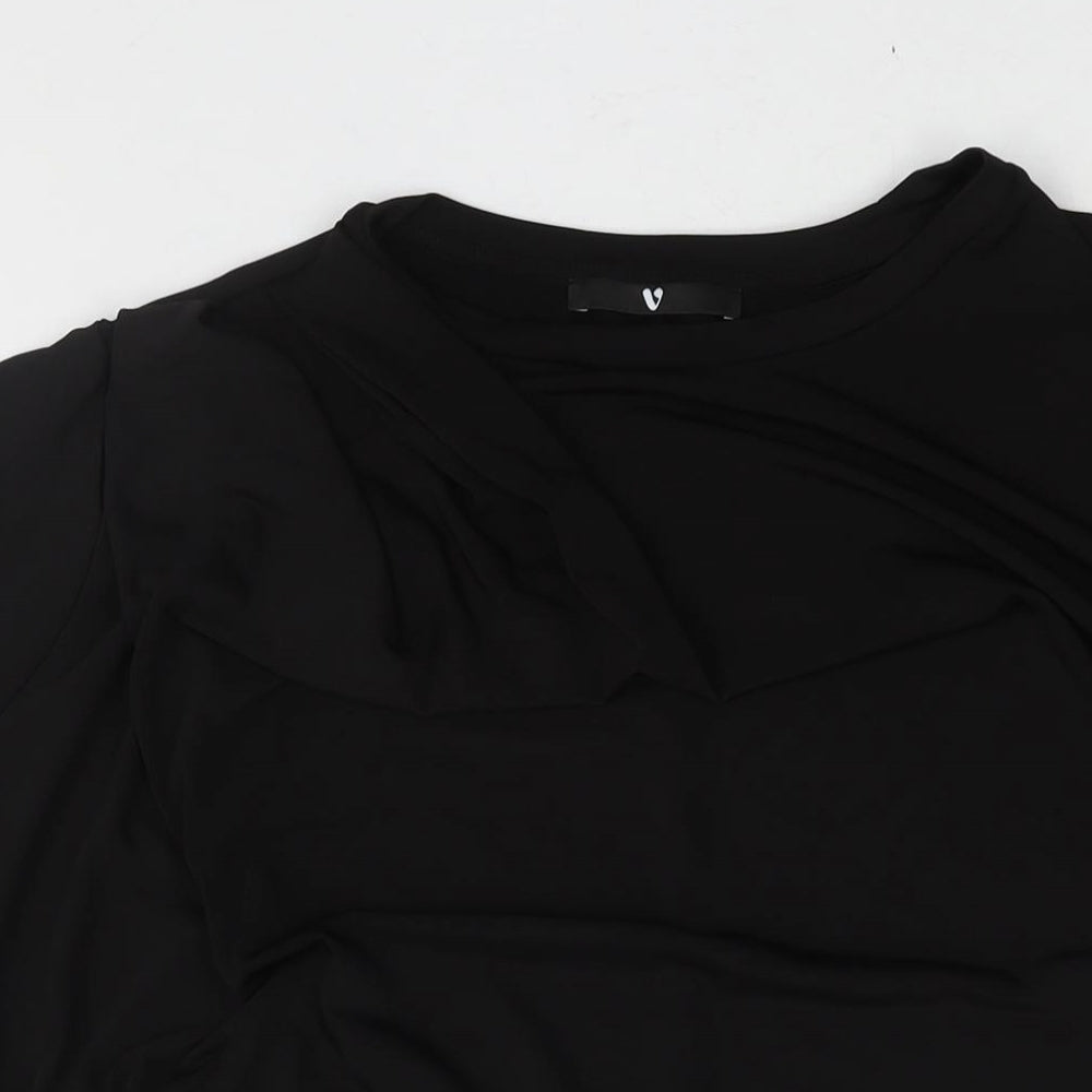Womens UK Size 24 Very Black Basic Blouse