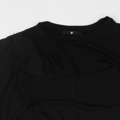 Womens UK Size 24 Very Black Basic Blouse