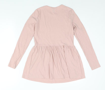 Womens UK Size 8 New Look Pink Basic Blouse